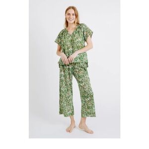 MIRTH Green Floral Pajama Set